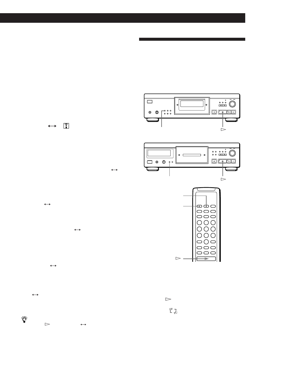 Spela cd-skivor, Repetera aktuellt spår, Repetera ett bestämt avsnitt (repetera a ˜ b) | Sony CDP-XA30ES User Manual | Page 97 / 112