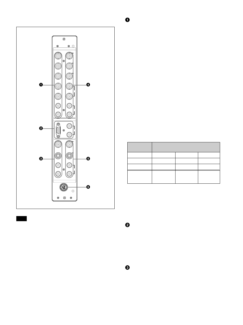 Panel de conectores derecho, Introduce la señal p, En el conector b (b-y) in y la señal p | Sony 500A3WE User Manual | Page 129 / 244