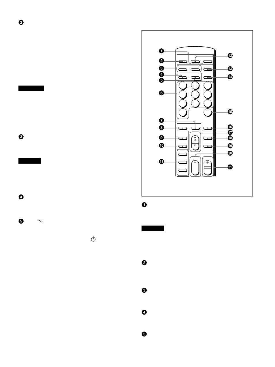 T四残ommande rm-921, Télécommande rm-921 | Sony 500A3WE User Manual | Page 51 / 244