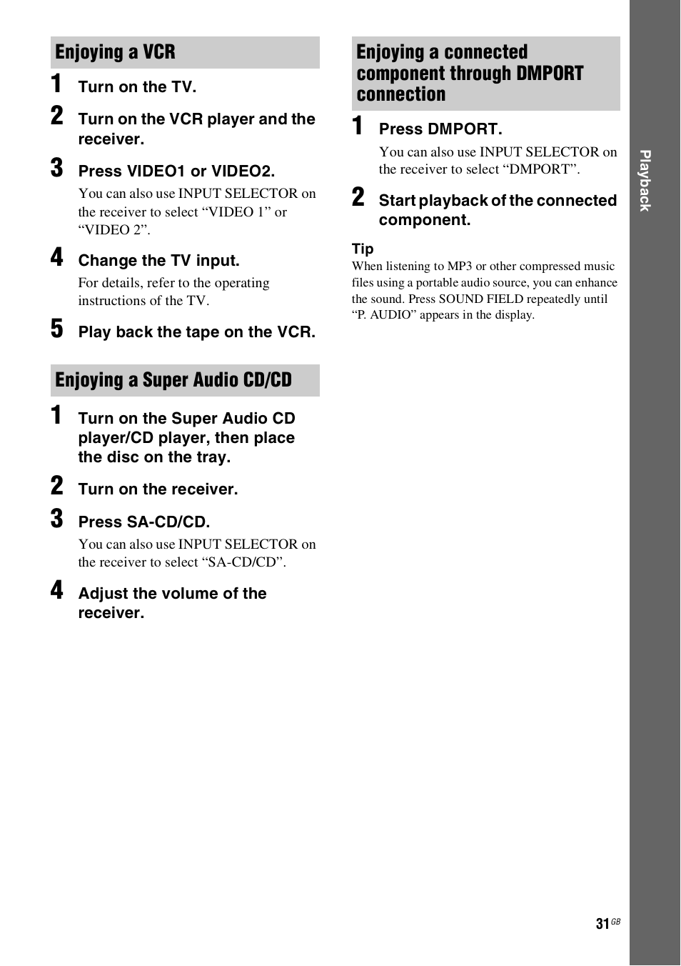 Sony HT-SS100 User Manual | Page 31 / 64