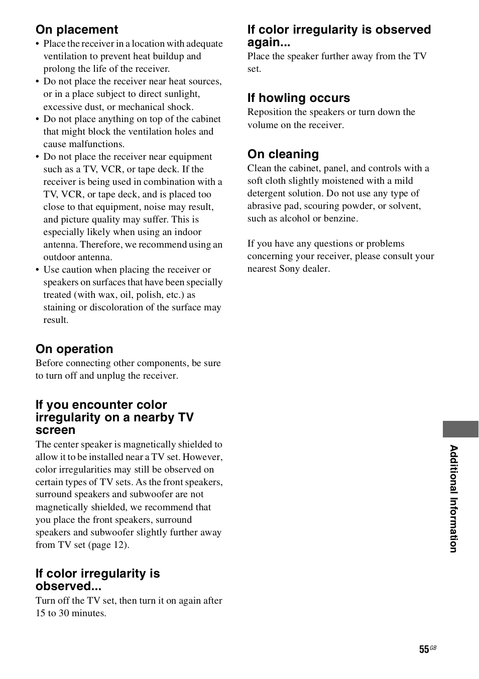 Sony HT-SS100 User Manual | Page 55 / 64