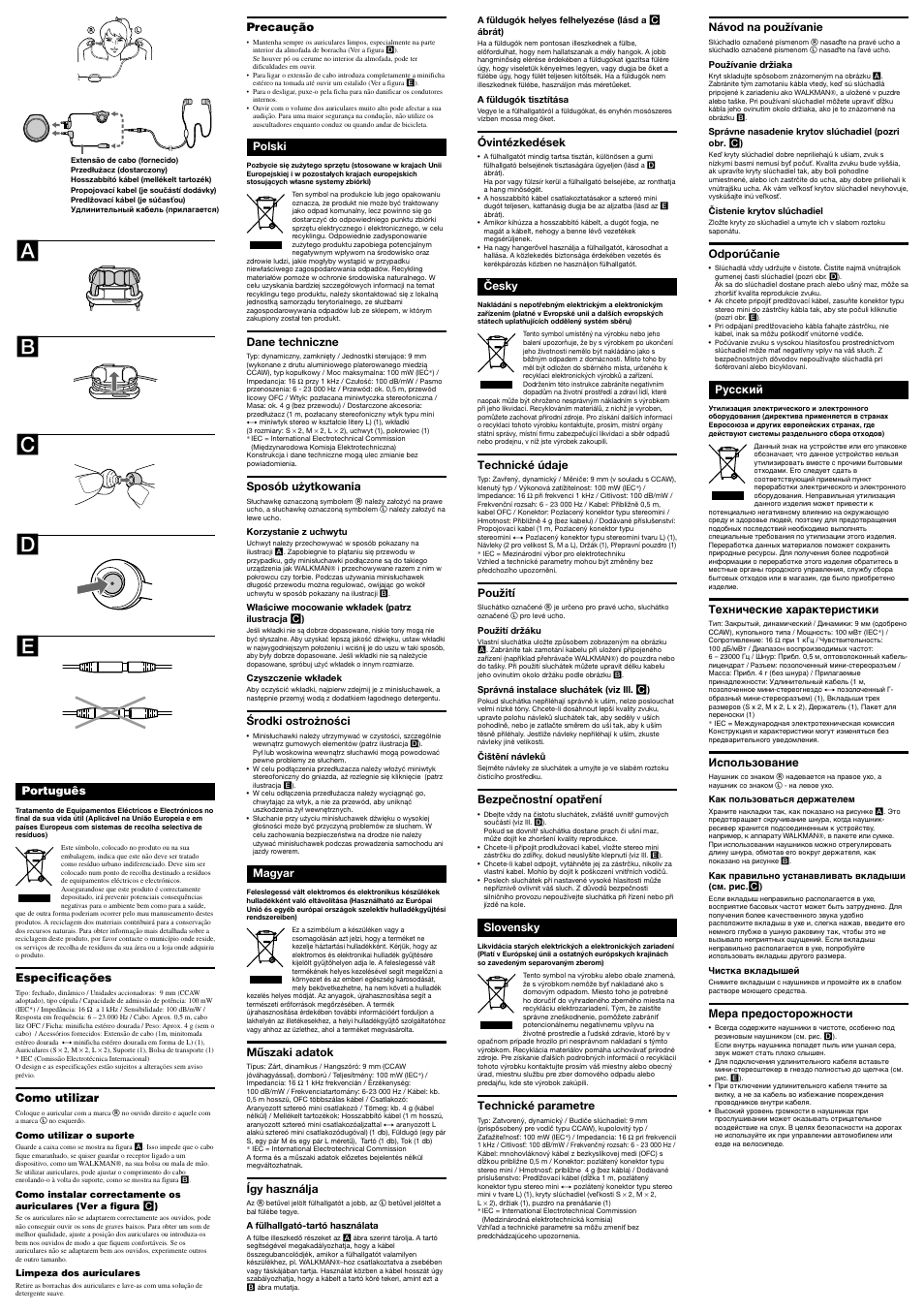 Ac e b d | Sony Fontopia MDR EX71SL User Manual | Page 2 / 2