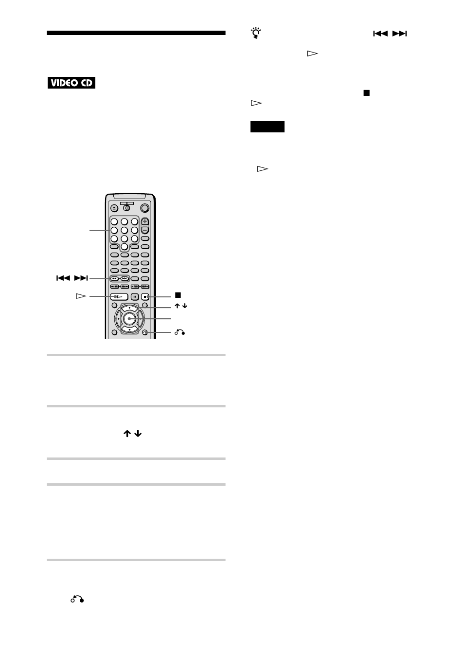 Playing video cds with pbc functions, Pbc playback), Start playing a video cd with pbc functions | Press enter | Sony DVP-NS700V User Manual | Page 38 / 100