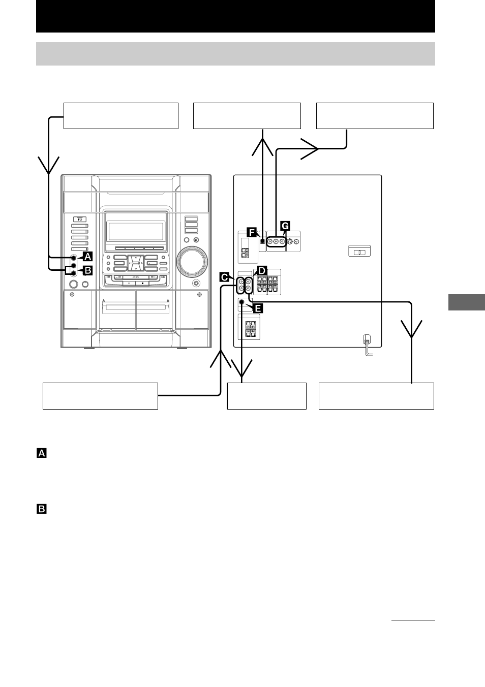 Optional components, Hooking up optional components | Sony MHC-RV800D User Manual | Page 61 / 80