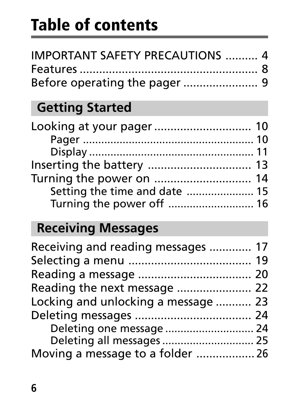 Sony MP-7001 User Manual | Page 6 / 48