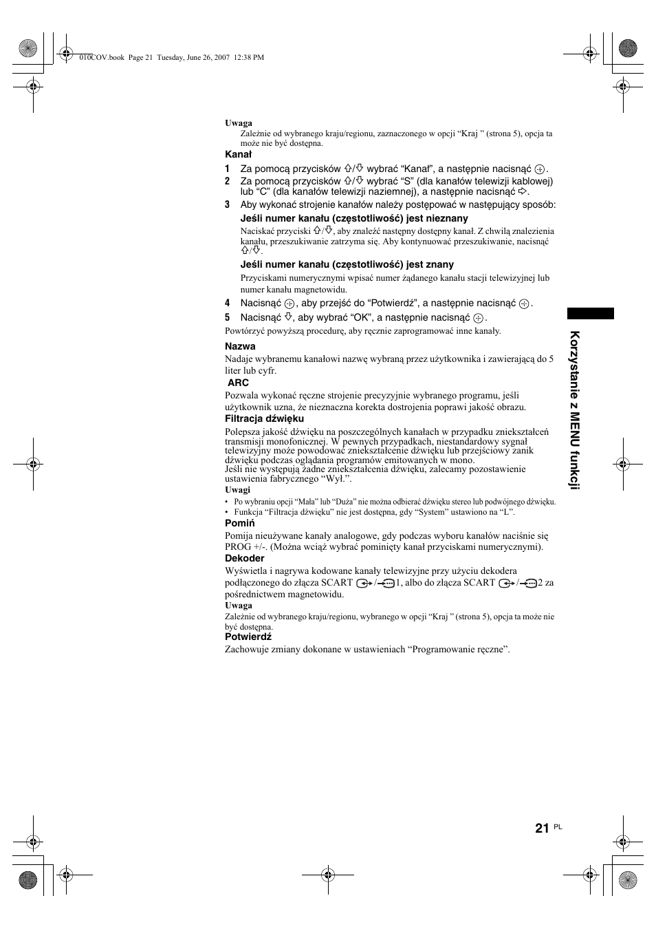 Sony Bravia KDL-26U25xx User Manual | Page 75 / 83