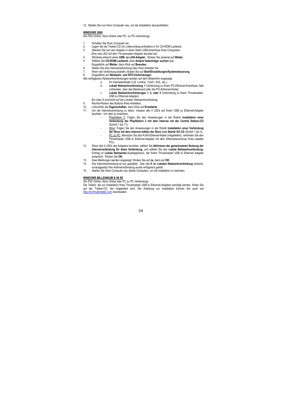 Sony Ethernet Network Adapter User Manual | Page 10 / 12