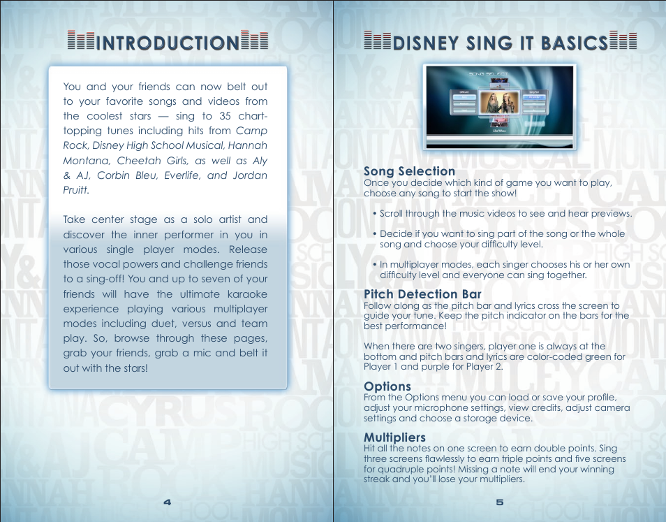 Disney sing it basics disney sing it basics, Introduction introduction | Sony DSR-2000P User Manual | Page 4 / 6