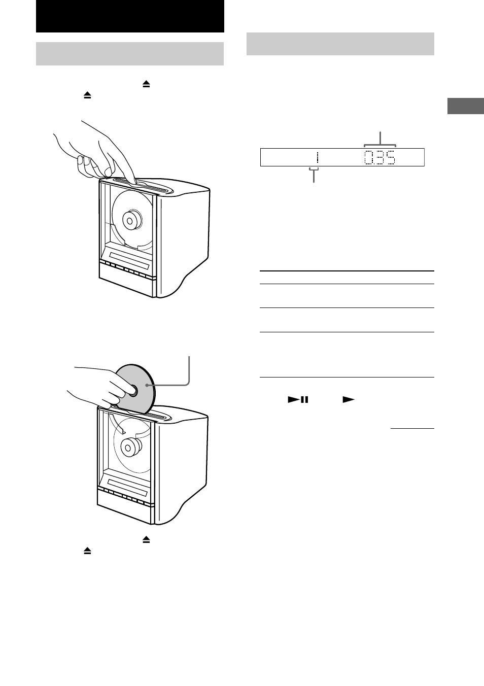 Loading a cd, Playing a cd | Sony CMT-EX200 User Manual | Page 11 / 24