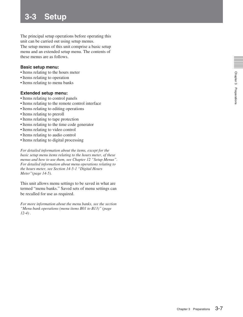 3 setup | Sony DVW-2000 User Manual | Page 36 / 155