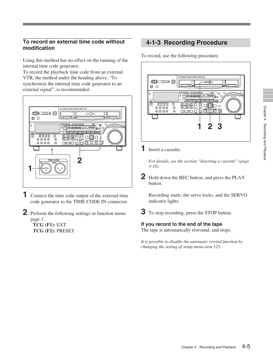 1-3 recording procedure | Sony DVW-2000 User Manual | Page 47 / 155