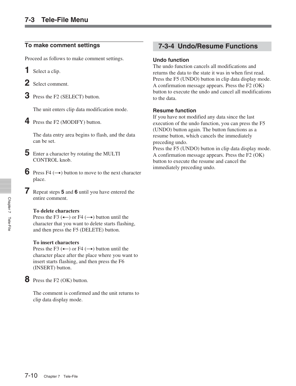 3-4 undo/resume functions | Sony DVW-2000 User Manual | Page 88 / 155