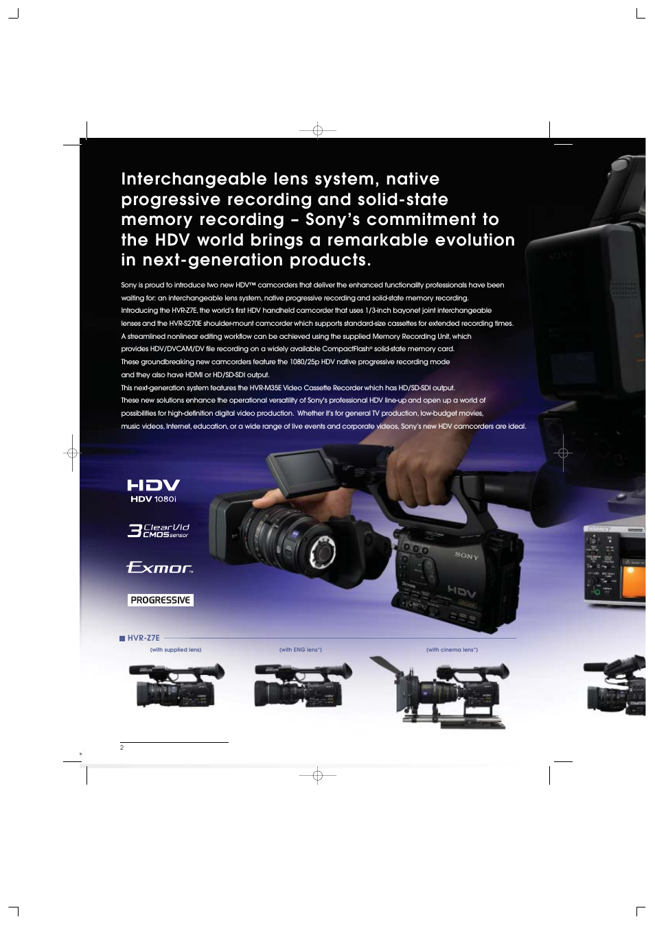 Sony HVR-S270E User Manual | Page 2 / 20