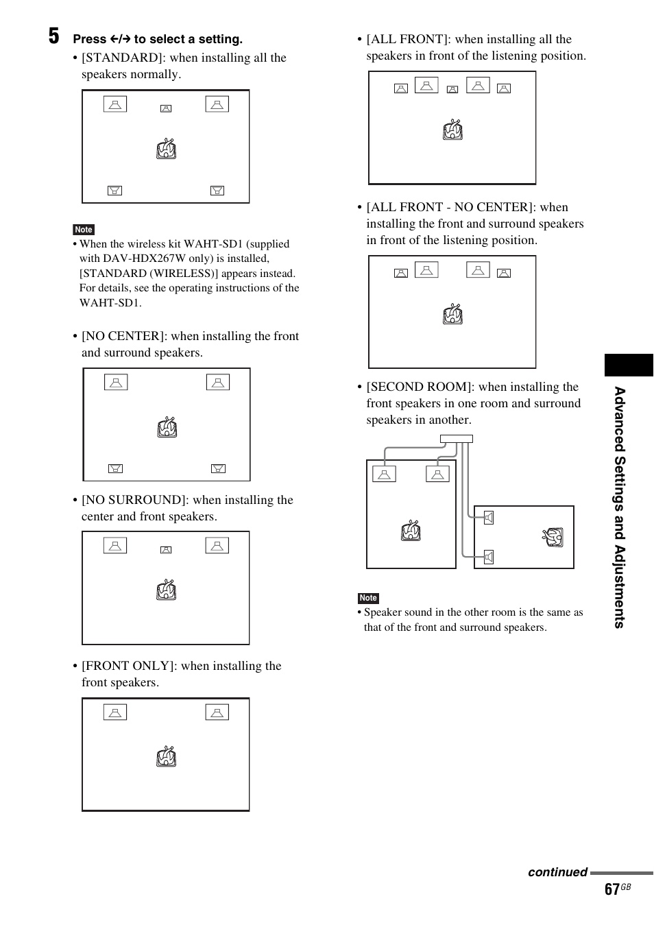 Sony DAV-HDX265 User Manual | Page 67 / 104