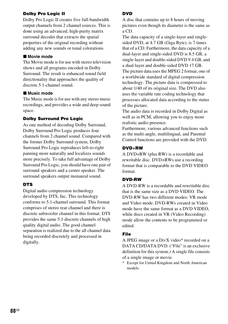 Sony DAV-HDX265 User Manual | Page 88 / 104