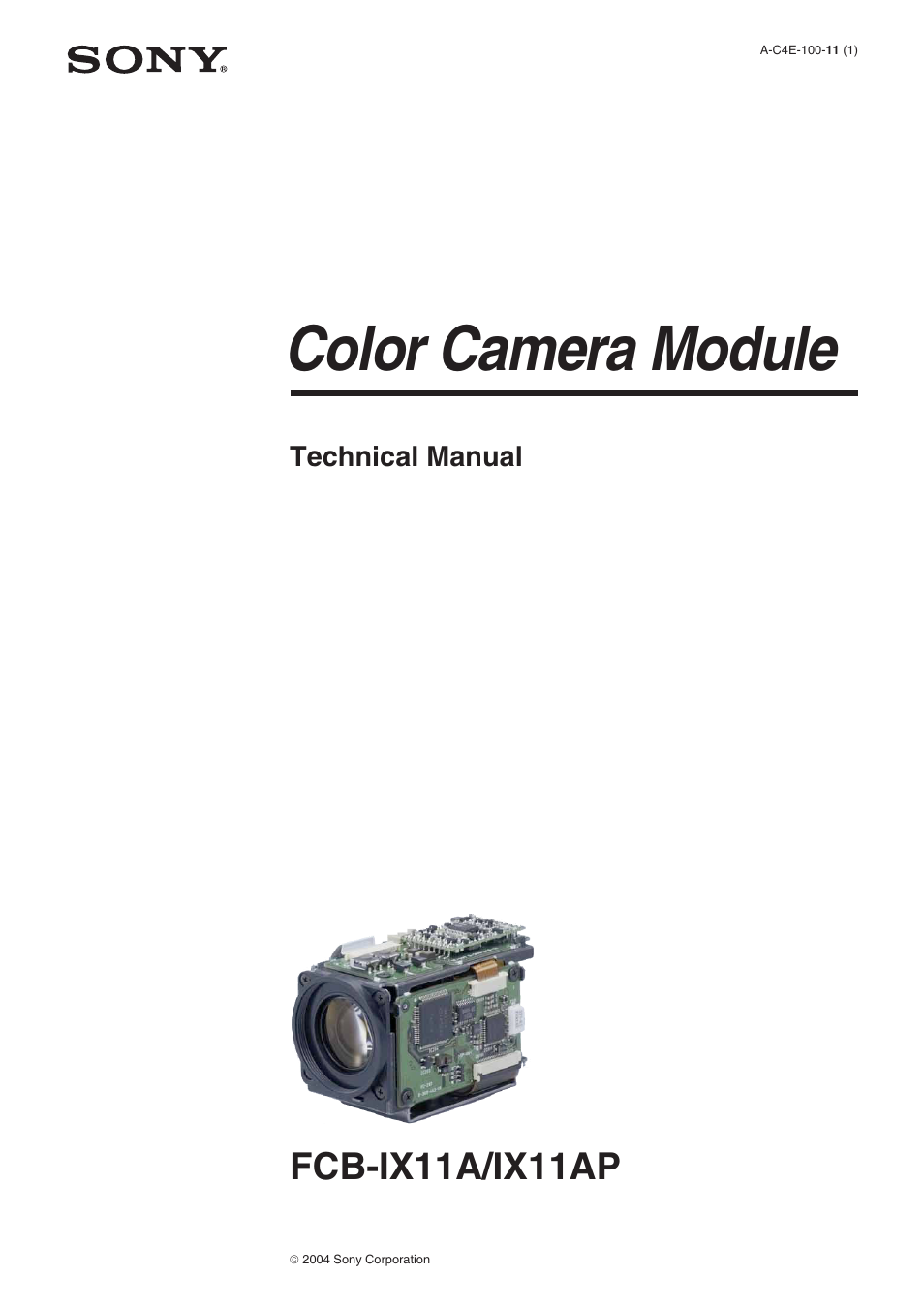 Sony FCB-IX11A User Manual | 45 pages