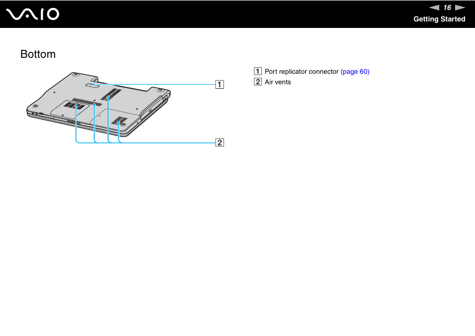 Bottom | Sony VGN-FS800 User Manual | Page 16 / 175