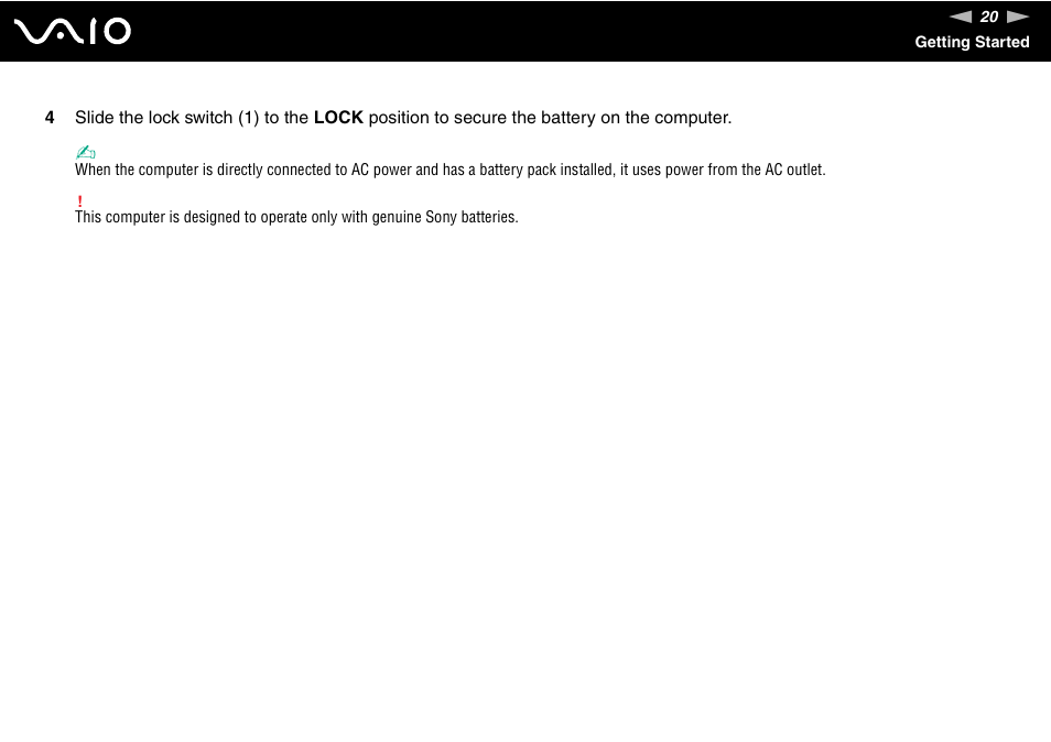 Sony VGN-FS800 User Manual | Page 20 / 175