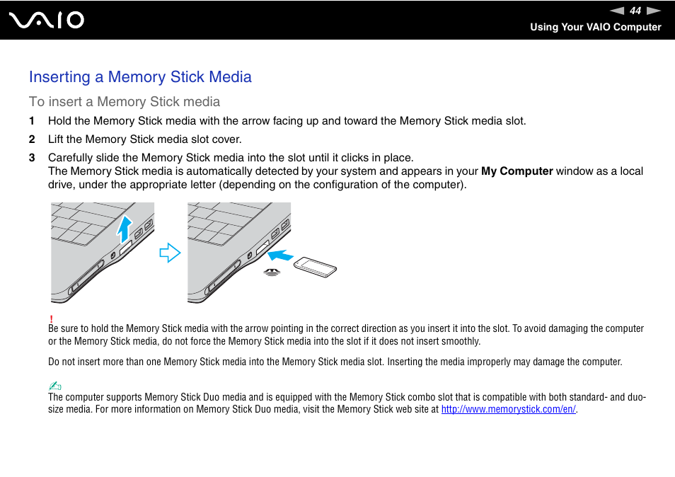 Sony VGN-FS800 User Manual | Page 44 / 175
