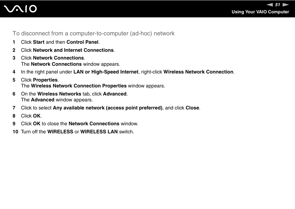 Sony VGN-FS800 User Manual | Page 51 / 175