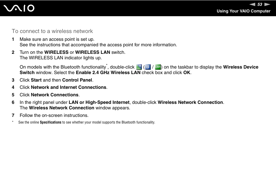 Sony VGN-FS800 User Manual | Page 53 / 175