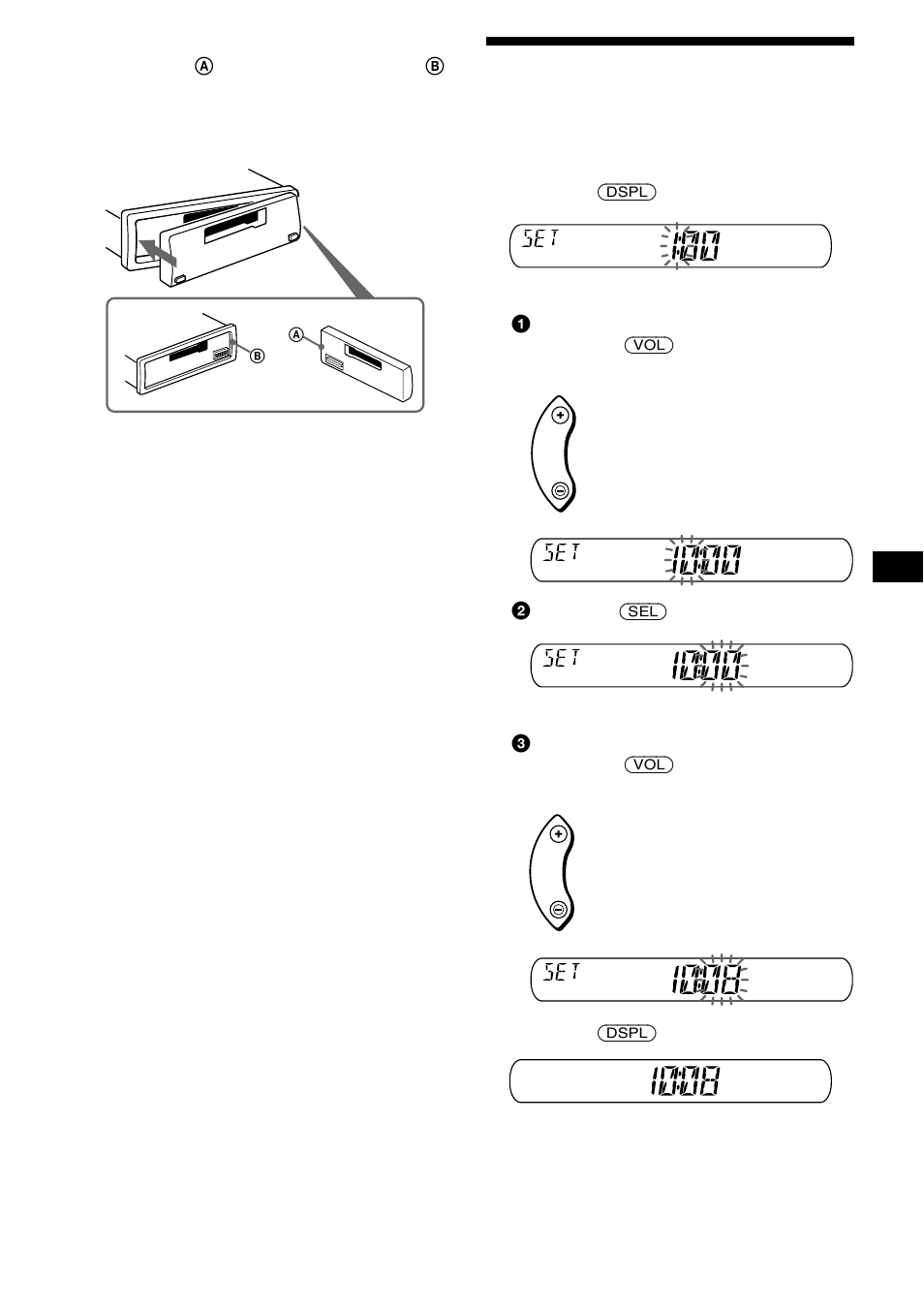 Ajuste del reloj | Sony XR-CA440X User Manual | Page 27 / 60