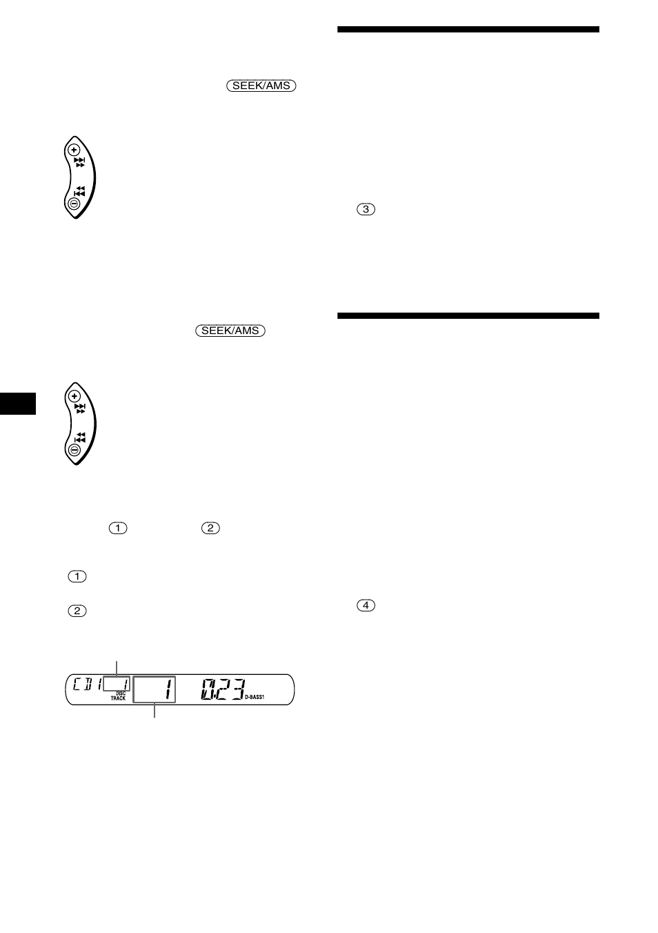 Reproducción repetida de pistas, Reproducción repetida, Reproducción de pistas en orden aleatorio | Reproducción aleatoria | Sony XR-CA440X User Manual | Page 34 / 60