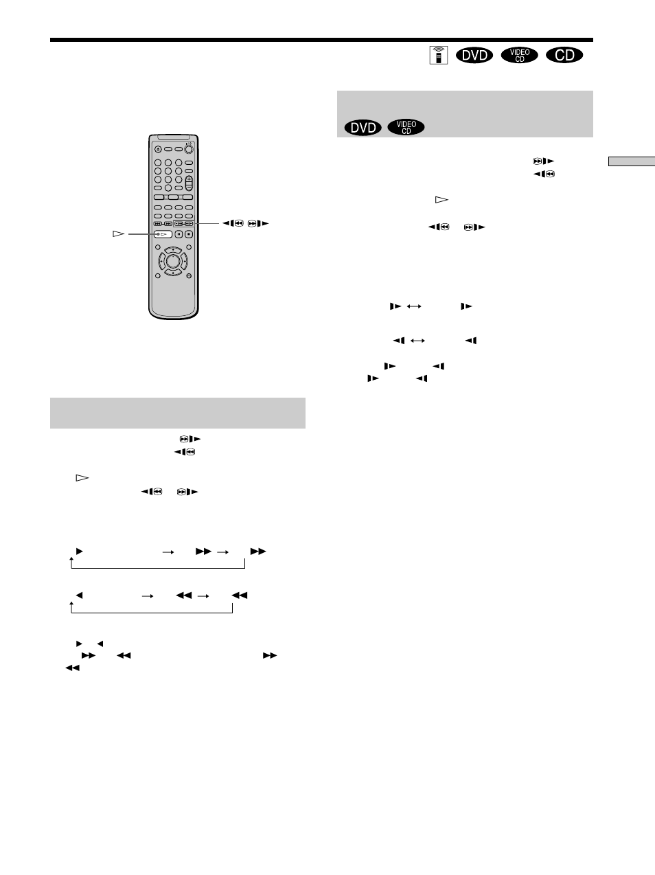 Searching for a particular point on a disc, Searching for a particular point on a disc z | Sony DVP-K360 User Manual | Page 19 / 80