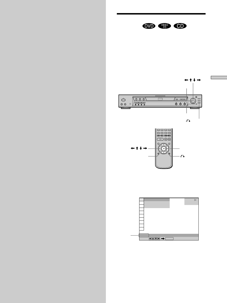 Using various functions with the control menu, Using the control menu display, Playing discs | Sony DVP-K360 User Manual | Page 25 / 80