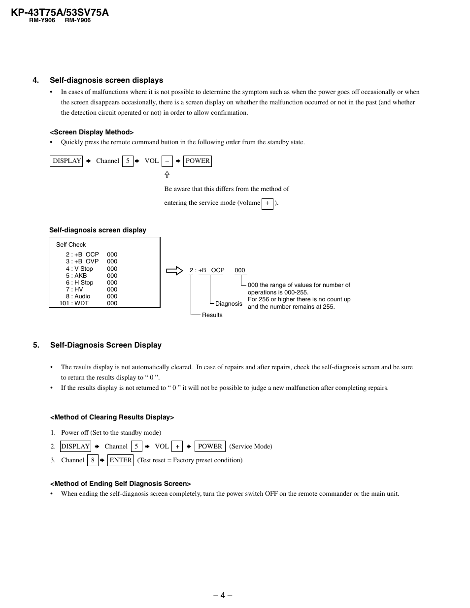 Sony KP-53SV75A User Manual | Page 4 / 92