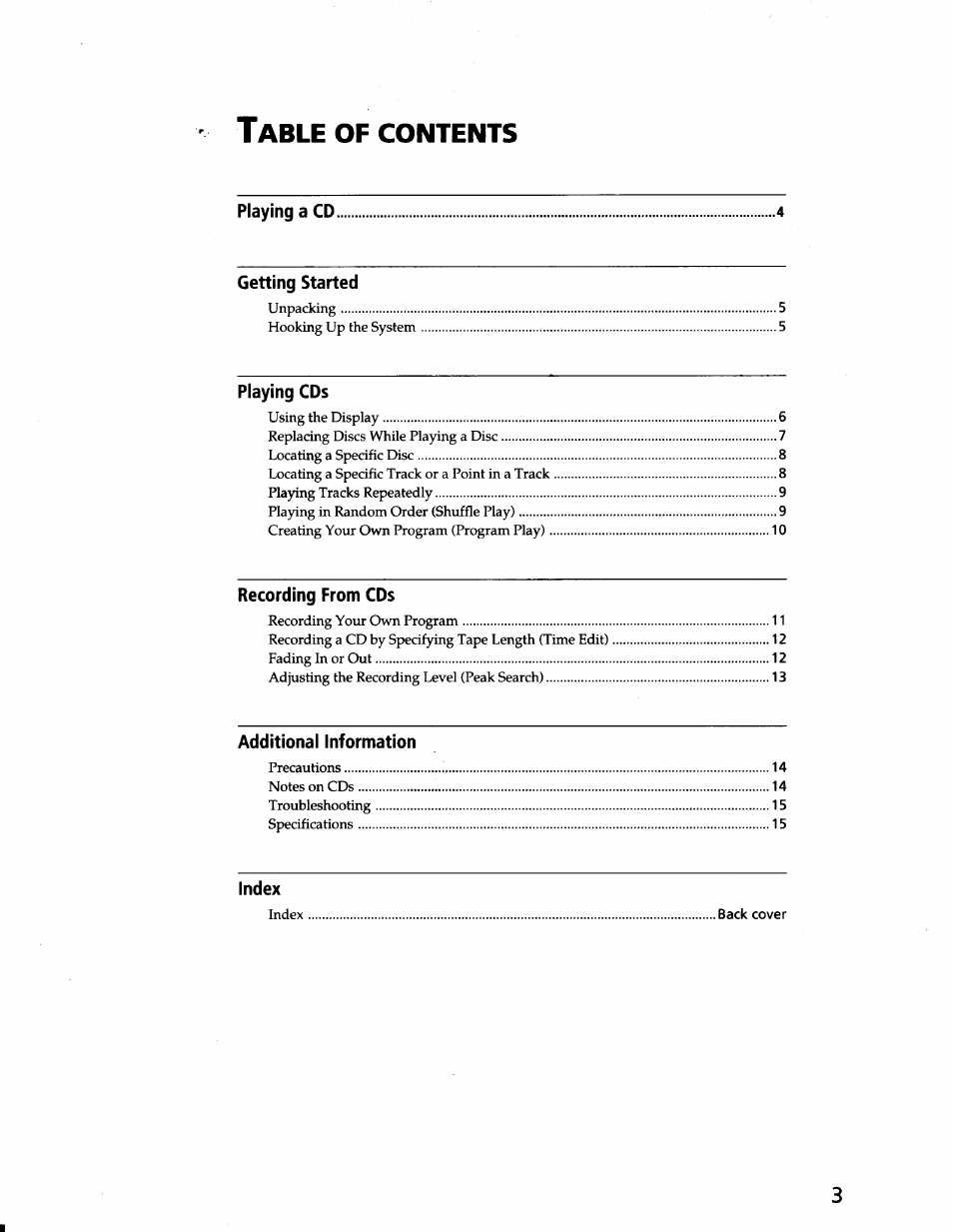 Sony CDP-C265 User Manual | Page 3 / 16