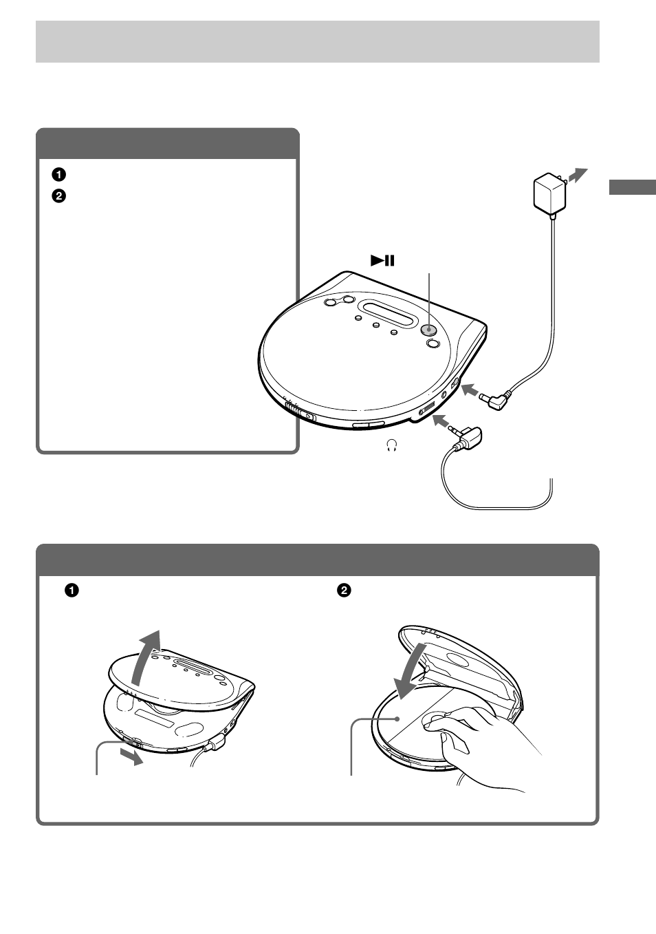 Playing a cd, Connect your cd player, Insert a cd | Sony D-E880 User Manual | Page 7 / 28
