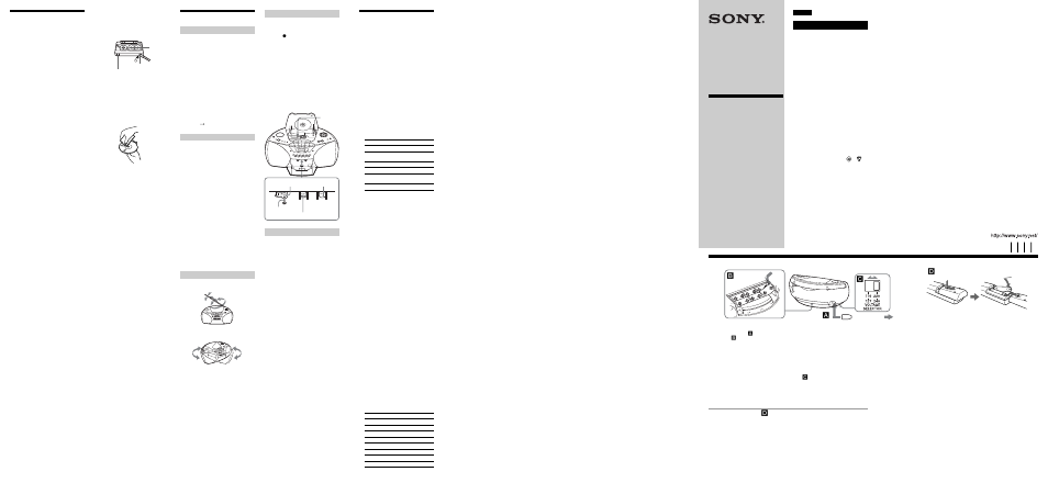 Sony CFD-S550L  EN User Manual | 2 pages