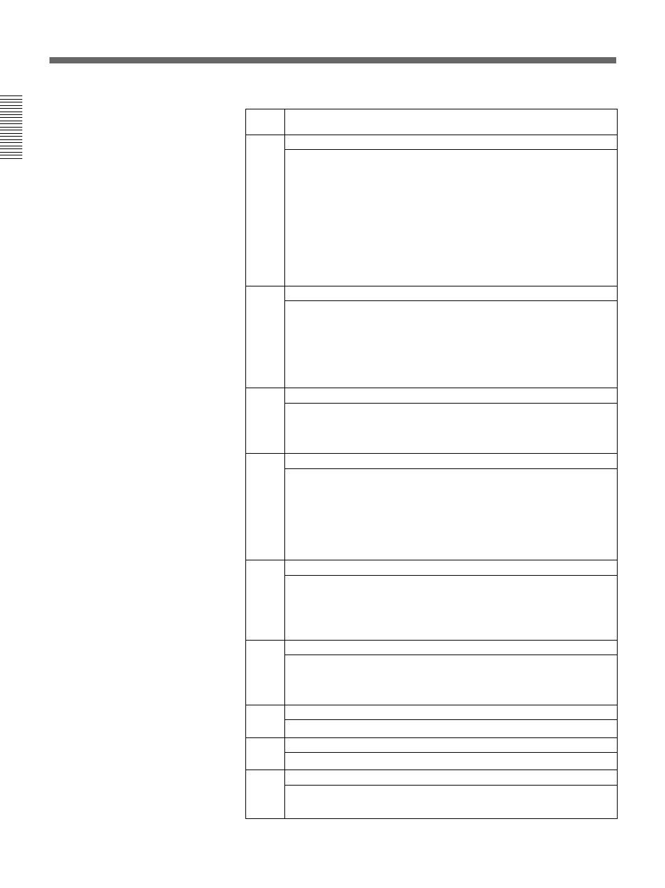 Effect control parameter list | Sony DFS-700 User Manual | Page 146 / 212