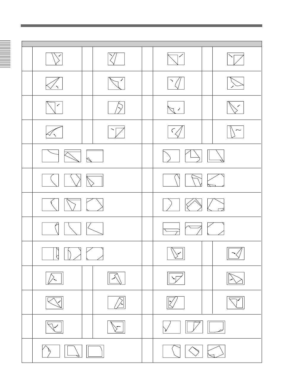 Effect pattern image list, A-44 | Sony DFS-700 User Manual | Page 182 / 212