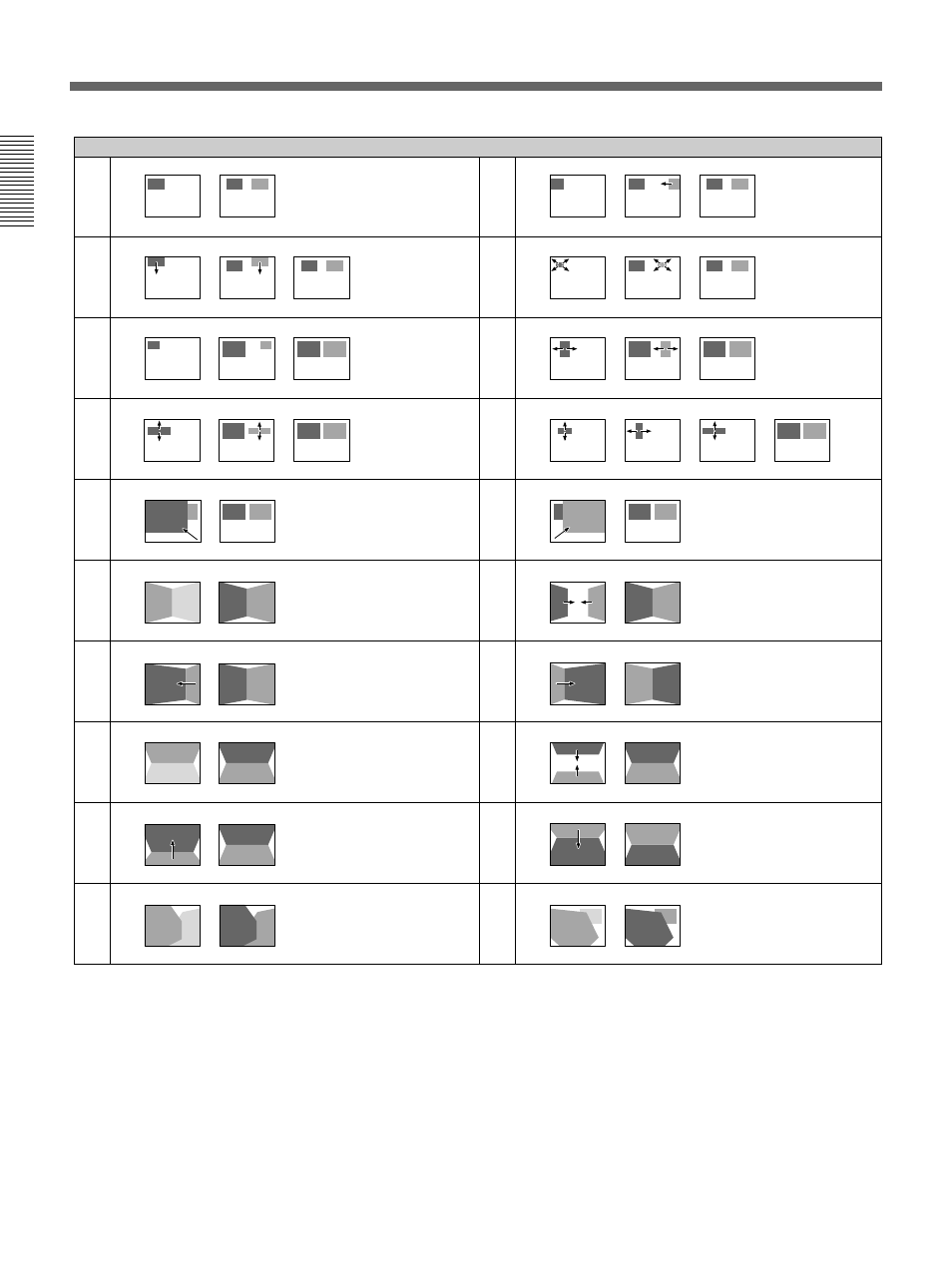 Effect pattern image list, A-54 | Sony DFS-700 User Manual | Page 192 / 212