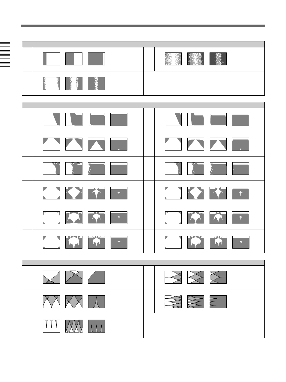 Effect pattern image list, A-58 | Sony DFS-700 User Manual | Page 196 / 212