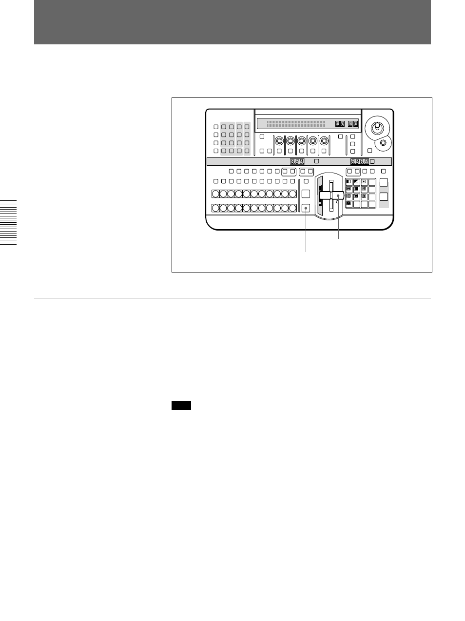 Executing an effect, Using the fader lever, Chapter 3 basic operation | Auto trans button fader lever | Sony DFS-700 User Manual | Page 80 / 212