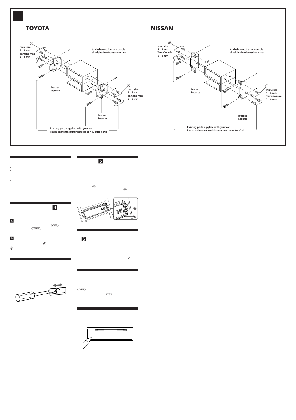 Toyota nissan | Sony CDX-L570X User Manual | Page 4 / 4