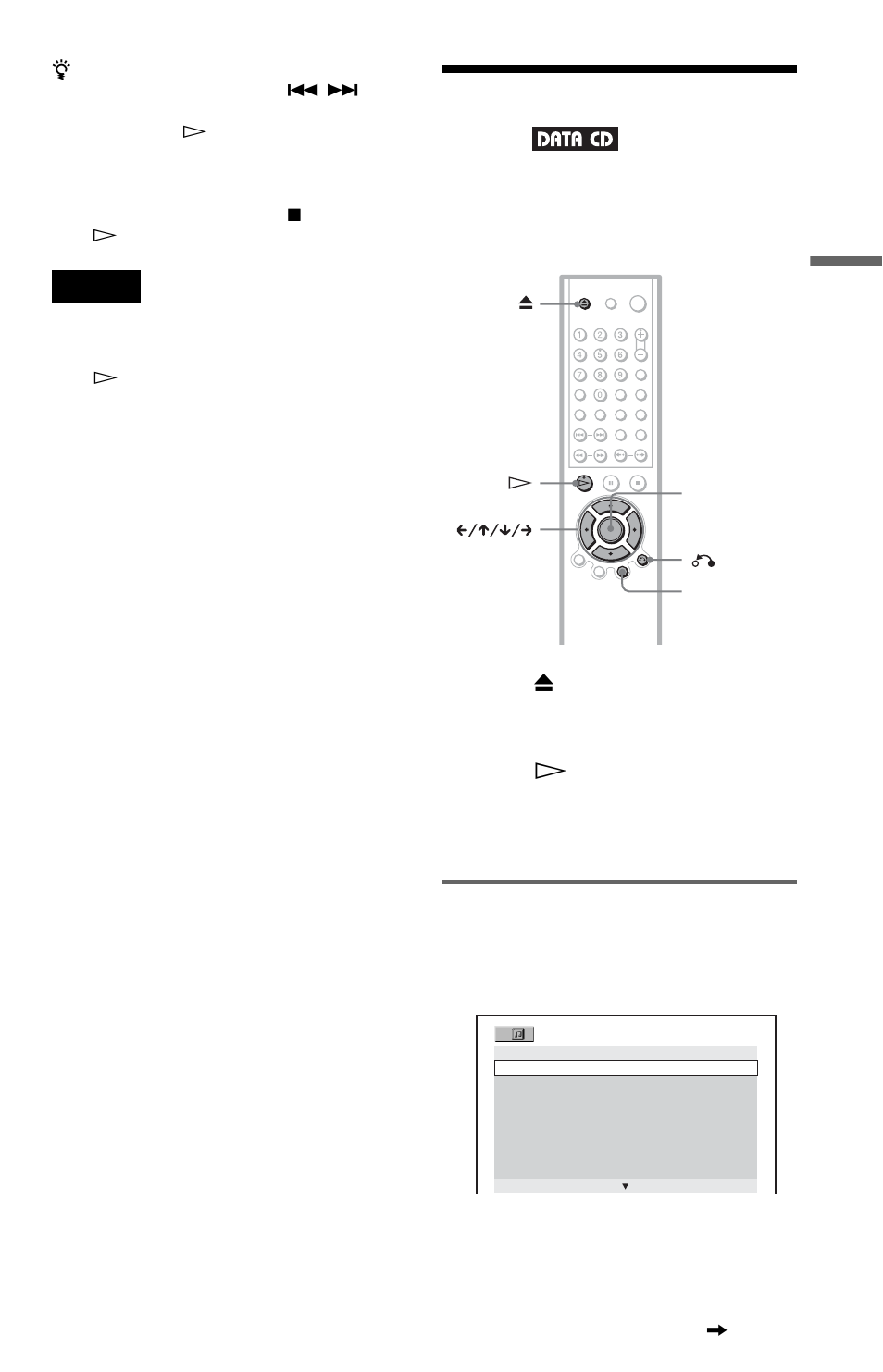 Playing an mp3 audio track, Selecting an album and track | Sony DVP-NS425P User Manual | Page 29 / 68