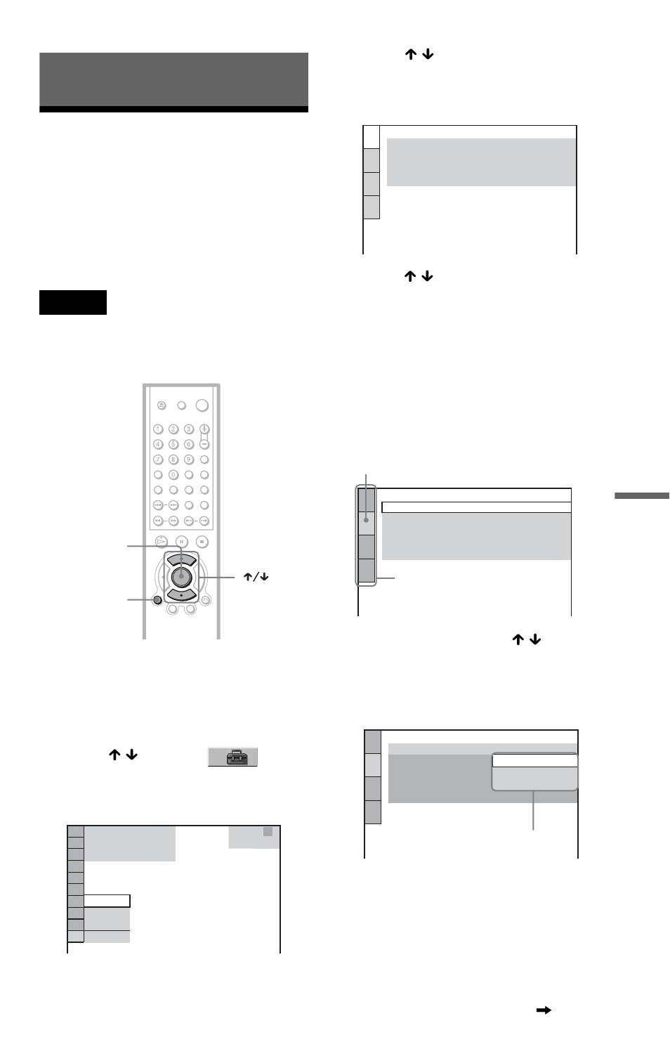 Settings and adjustments, Using the setup display, Press display when the player is in stop mode | Press x / x to select (setup), then press enter, Press x / x to select “custom,” then press enter, Select an item using x / x , then press enter | Sony DVP-NS425P User Manual | Page 53 / 68