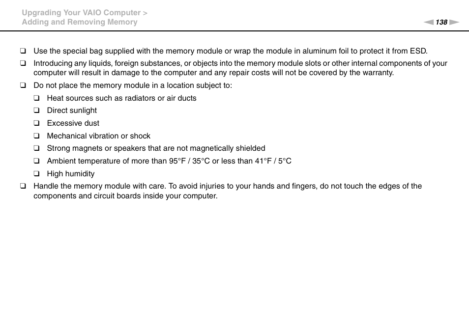 Sony VAIO VPCZ12 SERIES User Manual | Page 138 / 209