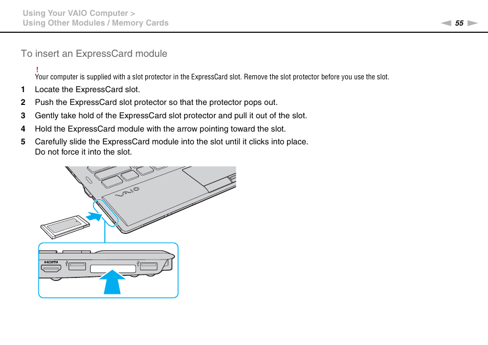 Sony VAIO VPCZ12 SERIES User Manual | Page 55 / 209