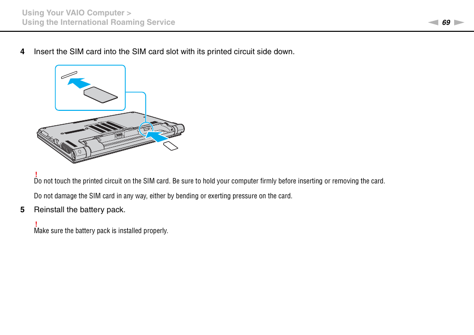 Sony VAIO VPCZ12 SERIES User Manual | Page 69 / 209