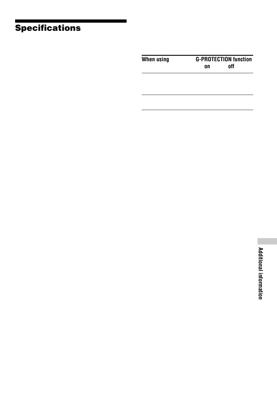 Specifications, 23 specifications | Sony D-SJ15 User Manual | Page 23 / 24