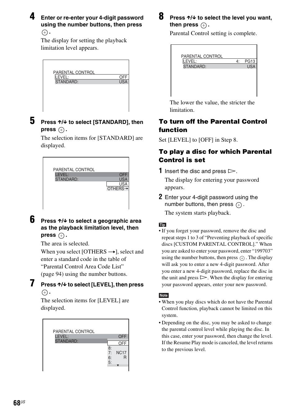 Sony DAV-HDX465 User Manual | Page 68 / 108