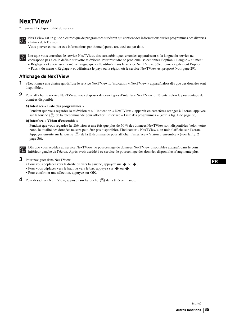 Nextview | Sony KE-P37M1 User Manual | Page 137 / 204