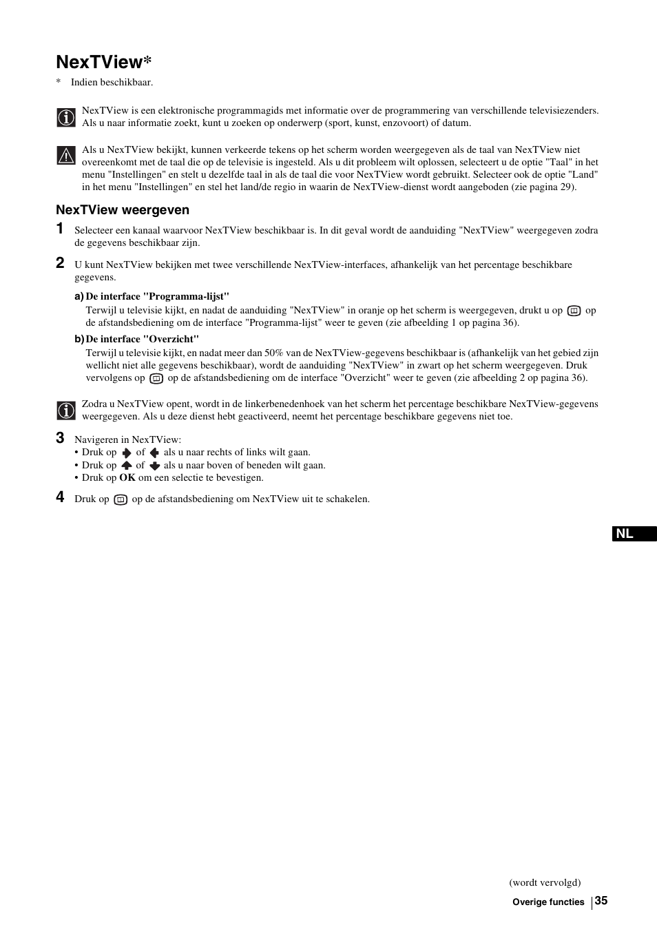 Nextview | Sony KE-P37M1 User Manual | Page 189 / 204