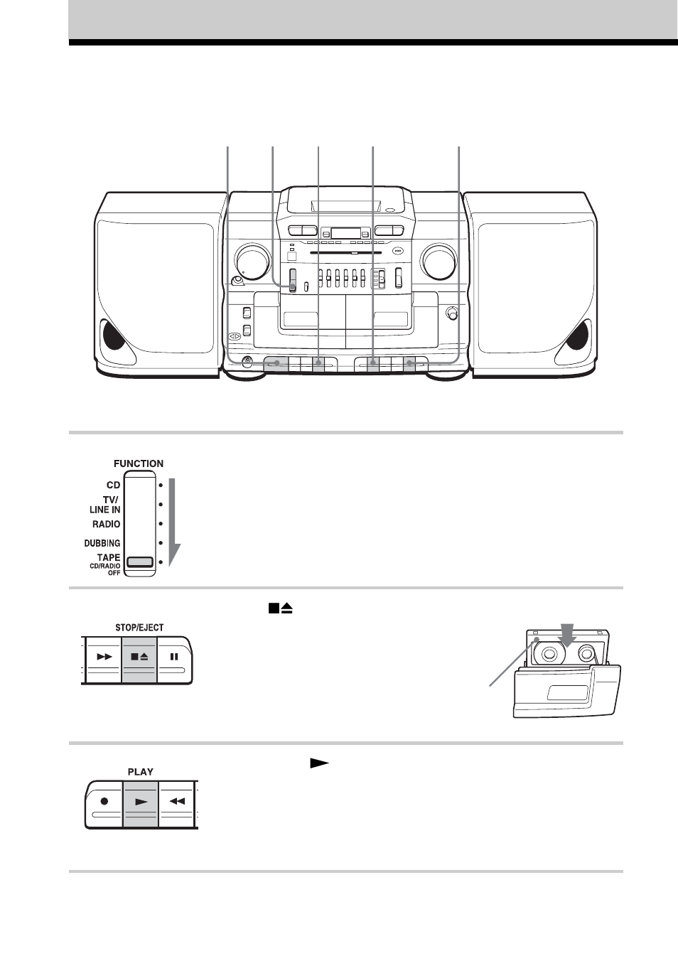 Playing a tape | Sony CFD-CD777S MK2 User Manual | Page 8 / 56