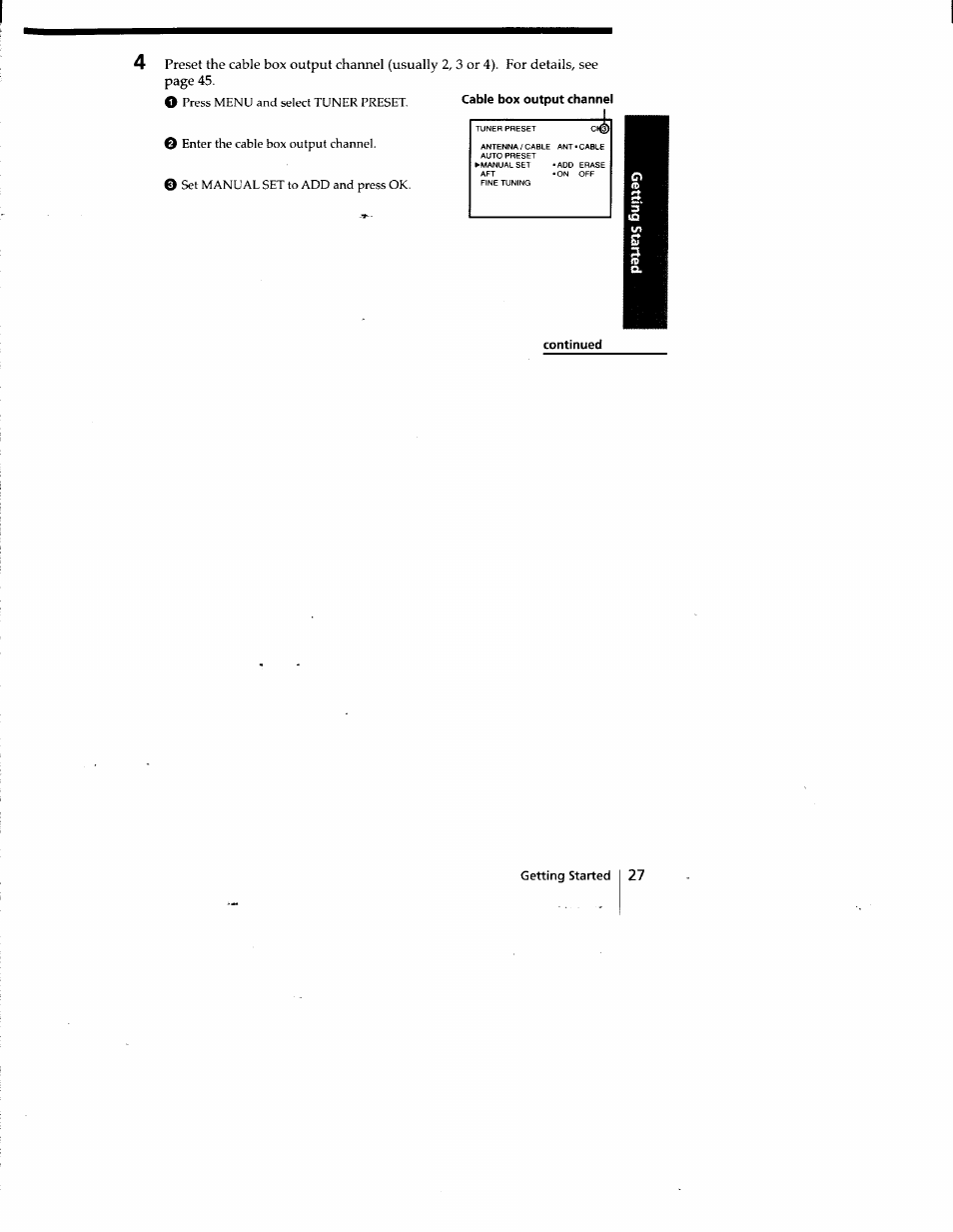 Continued | Sony SLV-778HF User Manual | Page 27 / 88